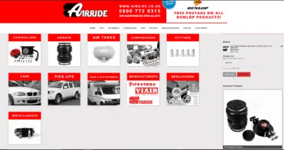 New AirRide website shop