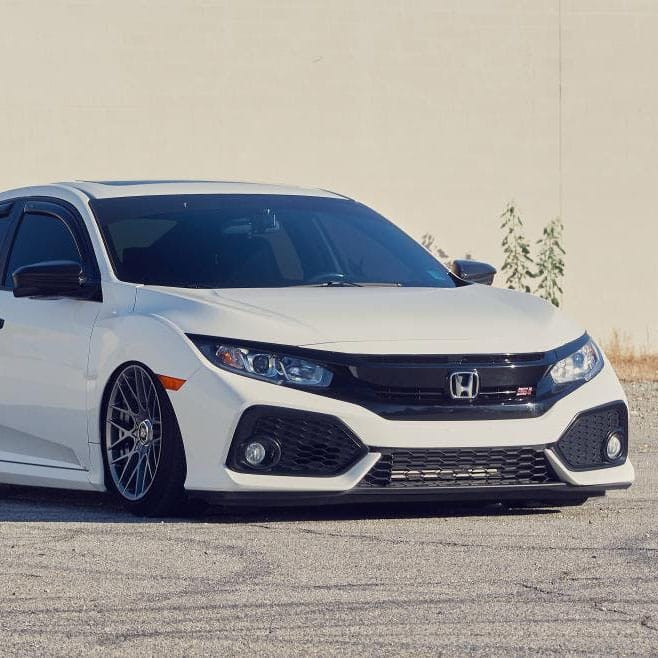 Lowered white 10th Honda Civic