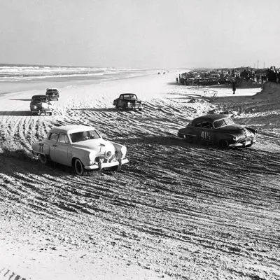 The iconic Daytona beach race course, the first course to host a NASCAR race