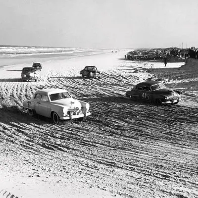 The iconic Daytona beach race course, the first course to host a NASCAR race The iconic Daytona beach race course, the first course to host a NASCAR race