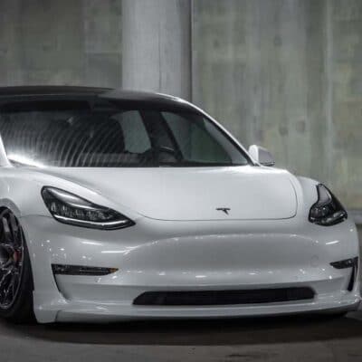 White Tesla model 3