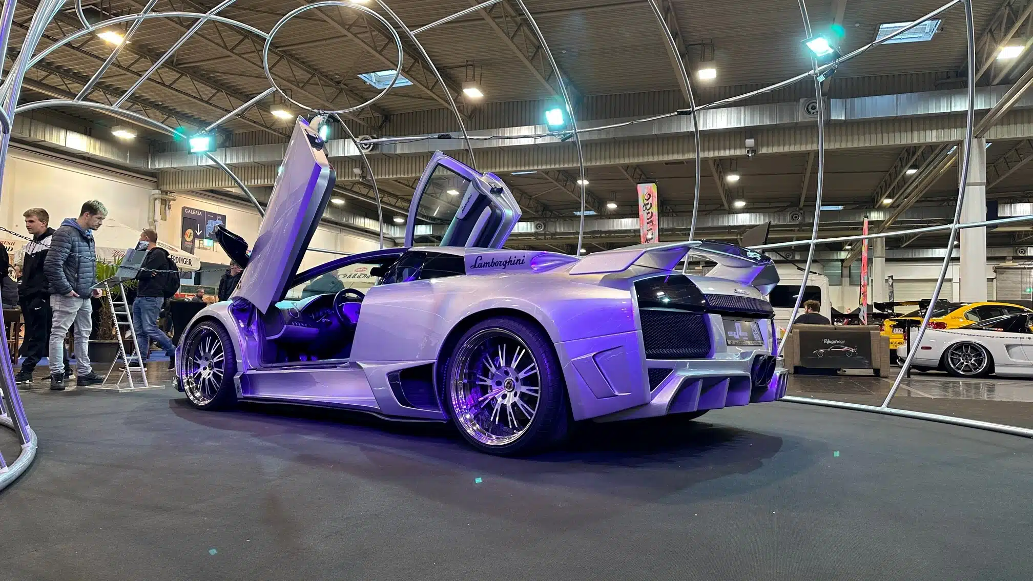 Purple Lamborghini displayed at Essen Motor Show 2022