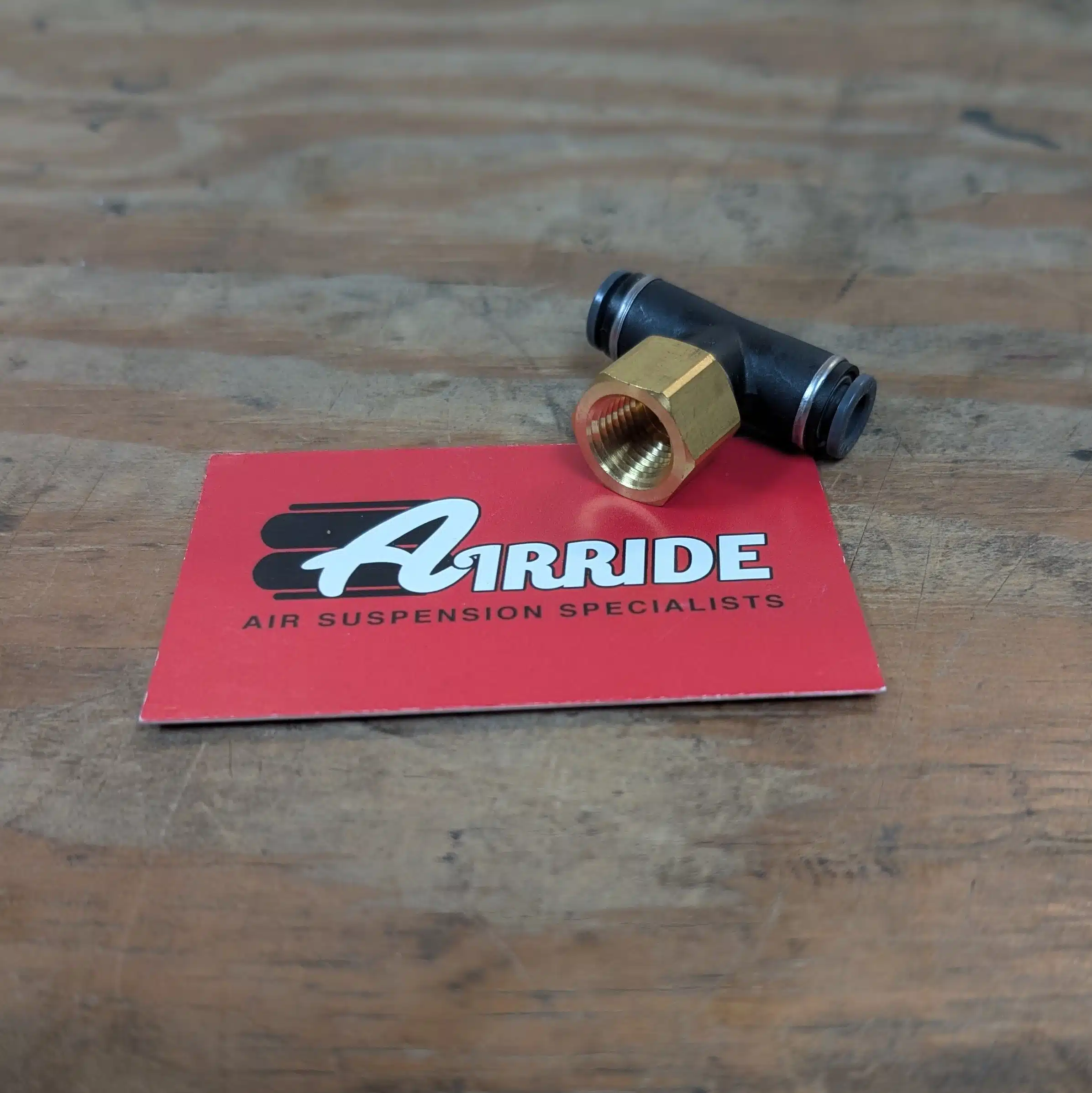 Dual 1/4 inch pusho to connect to 1/4 inch female NPT T fitting