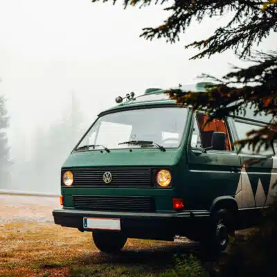 Green T3 camper