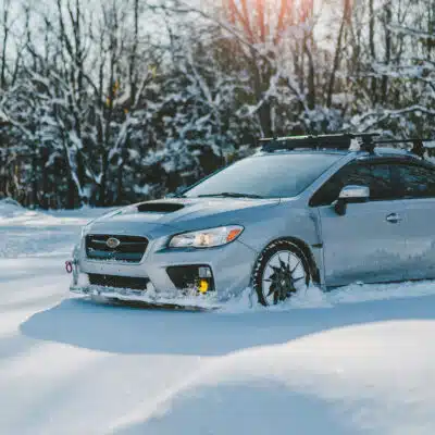 Snowy car